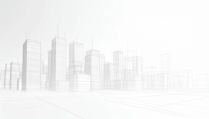 Cityscape Design with Emphasis on Negative Space and Building Scale