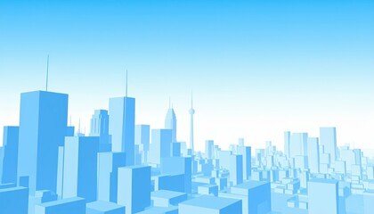 Fototapeta premium Cityscape Design Using Negative Space to Enhance Perception of Scale