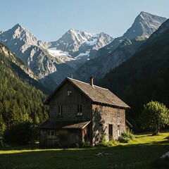 Obraz premium old wooden house