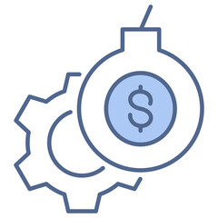 Debt Management Blue Icon