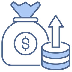 Index Funds Blue Icon