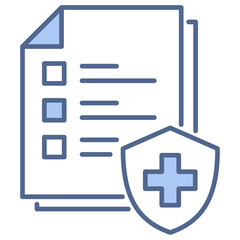 Health Insurance Blue Icon