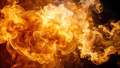 Abstract fire and smoke dynamic display.