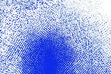 Abstract Blue Dot Pattern on White Background