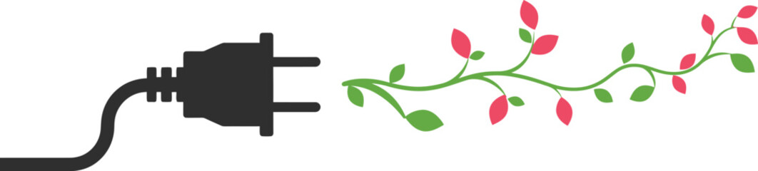 Plug to Vine: Minimalist Vector Design