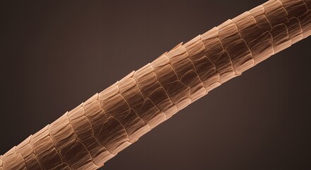 Microscopic View of a Single Strand of Human Hair