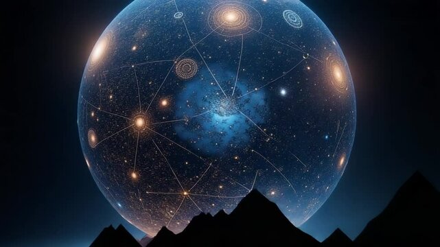 Incredible Design of the Celestial Sphere Featuring Beautiful Star Constellations