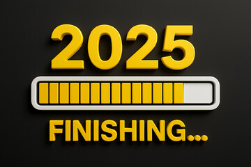 2025 new year loading bar progress almost finished