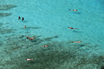 Phangnga, Thailand - March 25, 2013 - Tourists relaxing at Similan Beach famous landmark of Andaman Sea Southern of Thailand