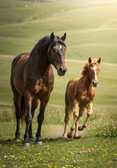 Fototapeta premium Golden Hour Gallop