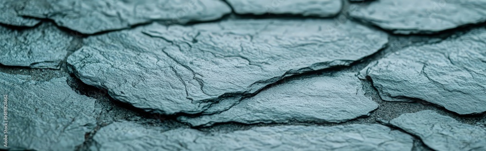 Poster detailed close-up of dew on textured rock surface with natural colors and smooth patterns