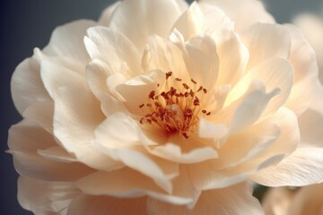 Obraz premium Close-up of a Delicate Peach Rose Blossom