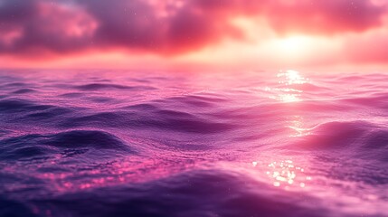 Obraz premium Vibrant pink purple ocean waves high resolution image