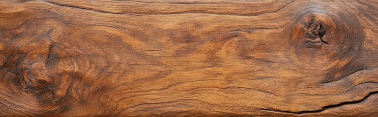 Fototapeta premium Detailed View of Walnut Wood Surface with Rich Color