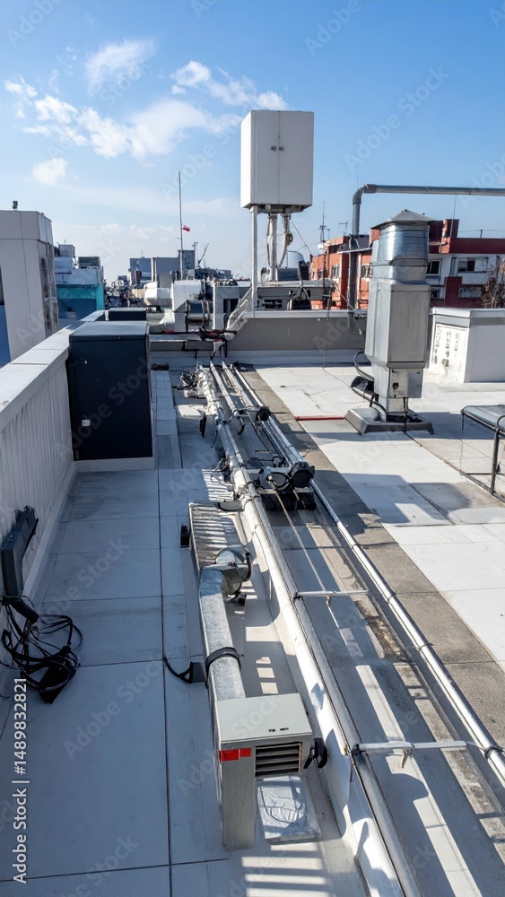 Poster rooftop view showcasing advanced technology and integration solutions