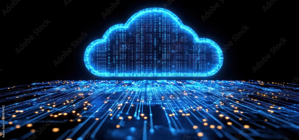 Poster digital cloud computing network: data flow and storage