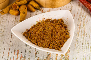 Indian cuisine - curry powder for culinary