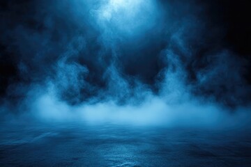 Dark, mystical, blue smoky space