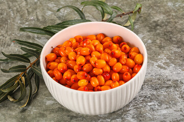 Natural organic ripe sweet buckthorn