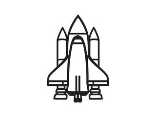Space Shuttle line art illustration