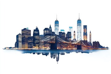 Obraz premium New York City Skyline at Night