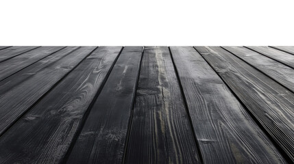 Fototapeta premium wooden floor and wall isolated on white background 