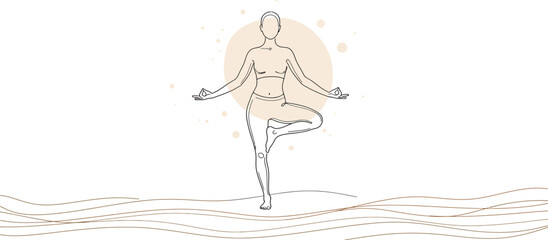 Minimalist Yoga Vector