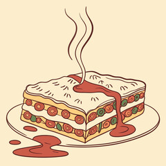 piece of cake with chocolate