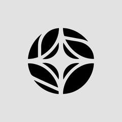 Abstract circular design element isolated on white background