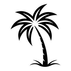Minimalist palm tree logo silhouette design
