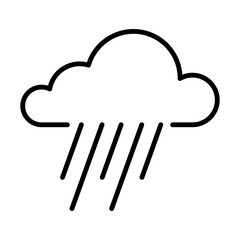 Heavy rain icon, representing intense rainfall and stormy weather conditions. Symbolizes downpour, flooding risk, and severe weather