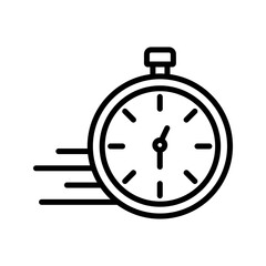 quick time icon set, fast deadline, vector illustration on white backgrond