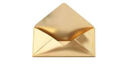 open envelope with letter isolated on white background 