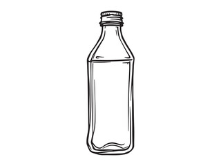 Water Bottle line art illustration