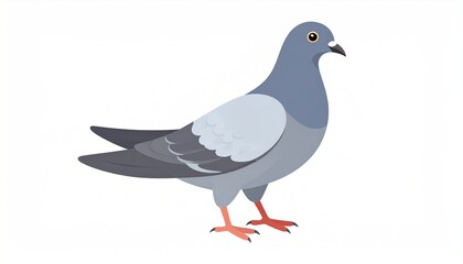 Obraz premium Stylized illustration of a common pigeon.