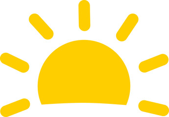 Weather flat icons set. Sun, rain, thunder storm, dew, wind, snow cloud, night sky render style symbol isolated on transparent background