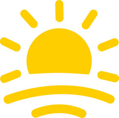 Weather flat icons set. Sun, rain, thunder storm, dew, wind, snow cloud, night sky render style symbol isolated on transparent background