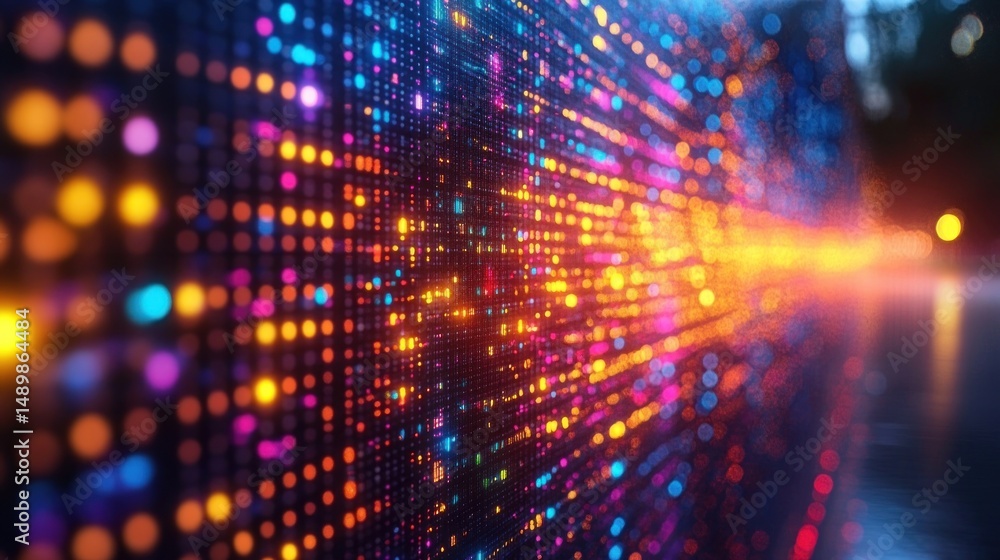 Poster abstract digital data stream: a vivid visualization of information flow