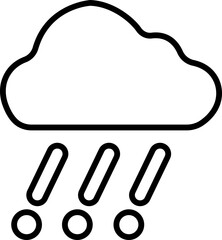 Weather line icons set. Sun, rain, thunder storm, dew, wind, snow cloud, night sky render style symbol isolated on transparent background