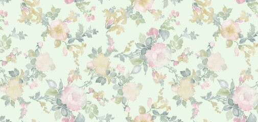 Obraz premium Innovative Hand Drawn Floral and Scroll Pattern Illustrations