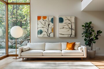 Home decor inspiration modern living room cozy environment artistic touch nature view stylish furniture