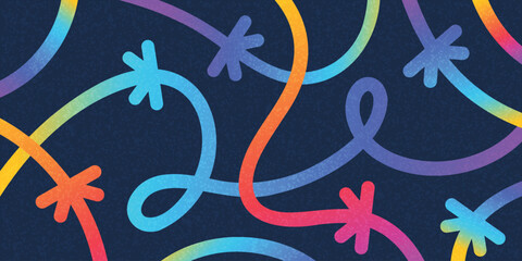 Abstract gradient line background. Colorful wavy shape.