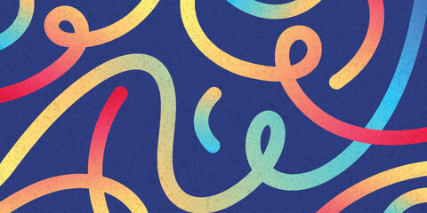 Abstract gradient line background. Colorful wavy shape.