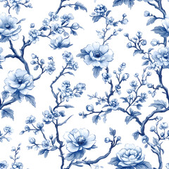 blue floral background