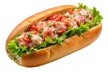 Delicious lobster roll sandwich fresh seafood