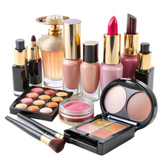 Discover the Latest Makeup and Beauty Products isolated on transparent background