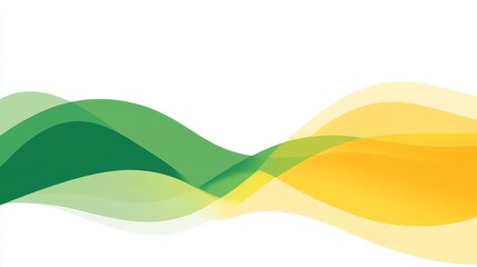Obraz premium Abstract green yellow wavy design