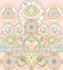 Whimsical Hand Illustrated Scrollwork and Floral Designs