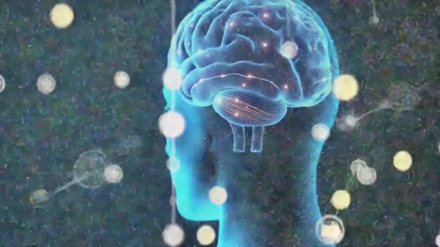 Digital brain human AI 3D virtual thinking modern lab research imagination creativity skill technology intelligence idea innovation concept mind medicine health office business tech