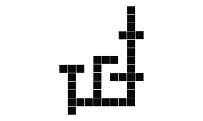 Crossword flat icon. crossword on white background. crossword sign  . Vector Illustration . EPS 10 . 